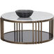 Naxos 38 X 16.25 inch White / Rustic Bronze Coffee Table